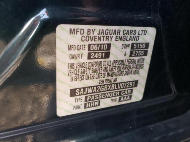 2011 JAGUAR XJL SAJWA2GBXBLV07291