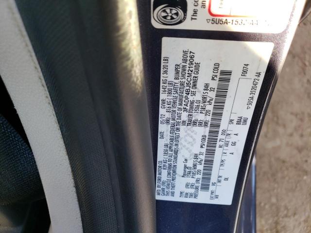 2012 FORD FIESTA SE - 3FADP4BJ5CM219067