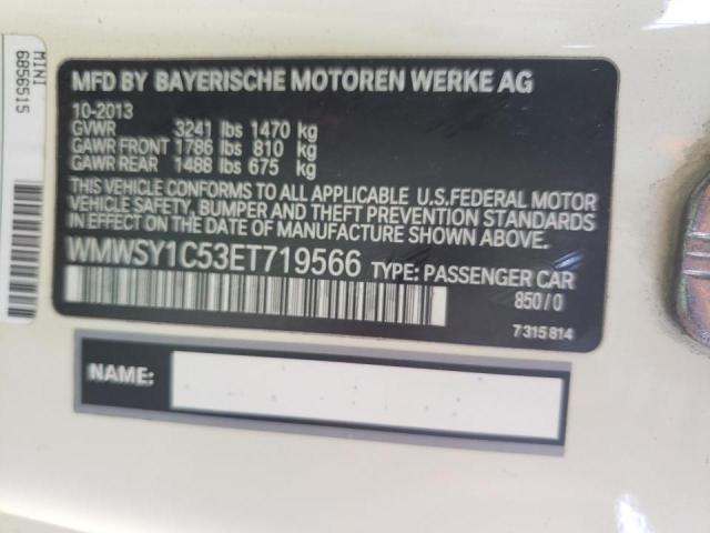 2014 MINI COOPER ROA WMWSY1C53ET719566