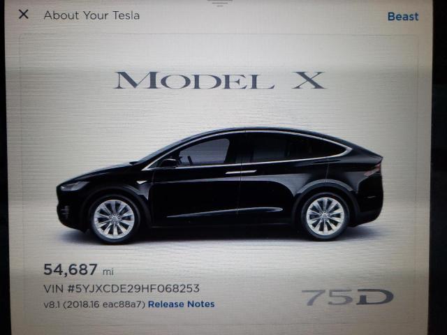 2017 TESLA MODEL X 5YJXCDE29HF068253