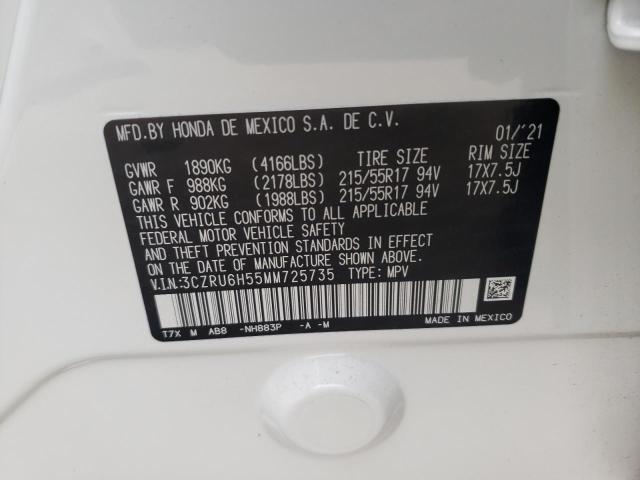 2021 HONDA HR-V 3CZRU6H55MM725735