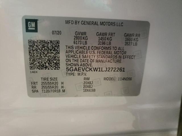 2020 BUICK ENCLAVE AV 5GAEVCKW1LJ272261