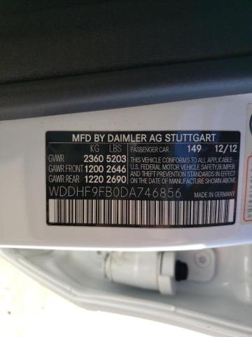 2013 MERCEDES-BENZ E 400 HYBR WDDHF9FB0DA746856