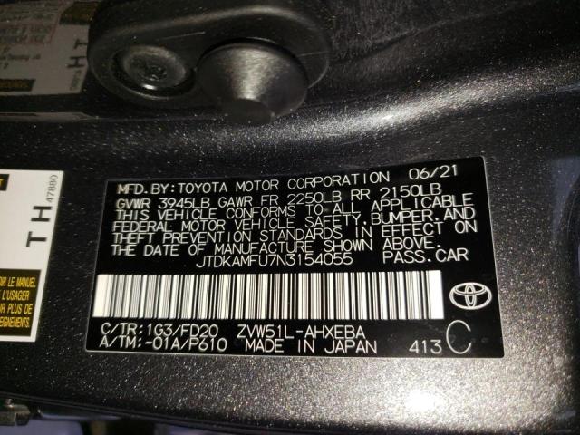 2022 TOYOTA PRIUS NIGH JTDKAMFU7N3154055