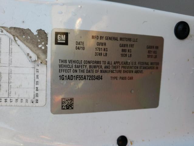 2010 CHEVROLET COBALT 1LT 1G1AD1F55A7203484