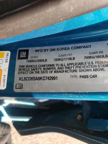 2019 CHEVROLET SPARK 1LT - KL8CD6SA8KC742991