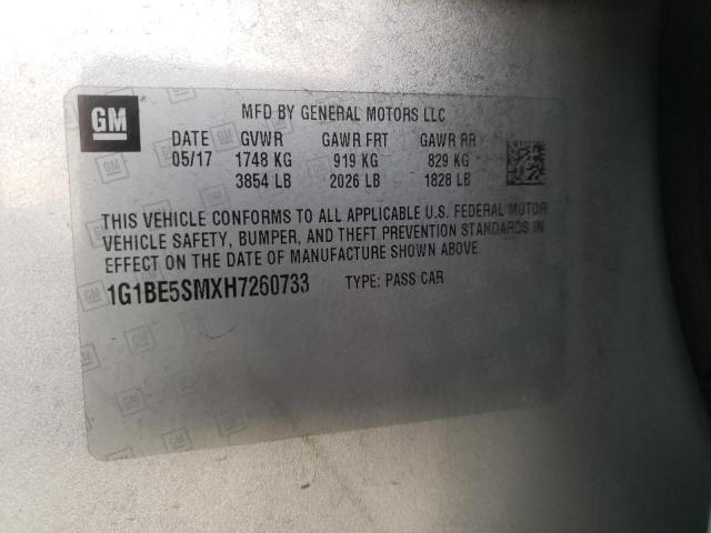 2017 CHEVROLET CRUZE LT 1G1BE5SMXH7260733