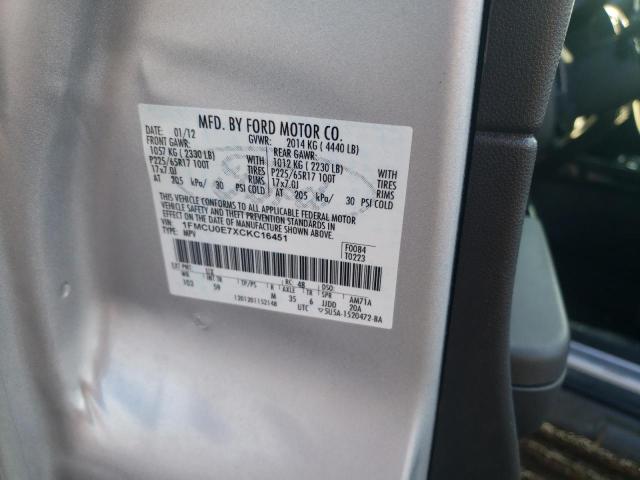 2012 FORD ESCAPE LIM 1FMCU0E7XCKC16451