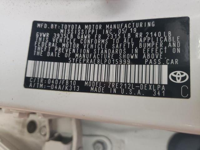 5YFEPRAE8LP015999 Toyota Corolla Le 2020. Фото: 9