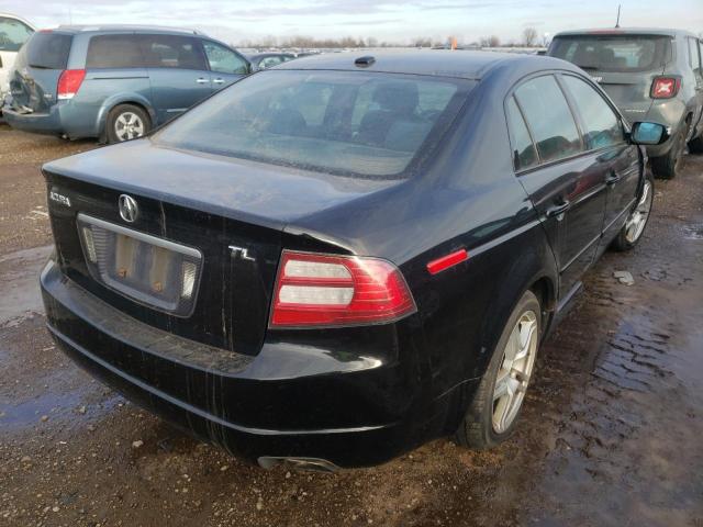 VIN: 19UUA66207A019406 Auction: COPART Lot: 55508222 Location: IN - DYER VIN: 19UUA66207A019406 ACURA TL 2007 BLACK Photo 4