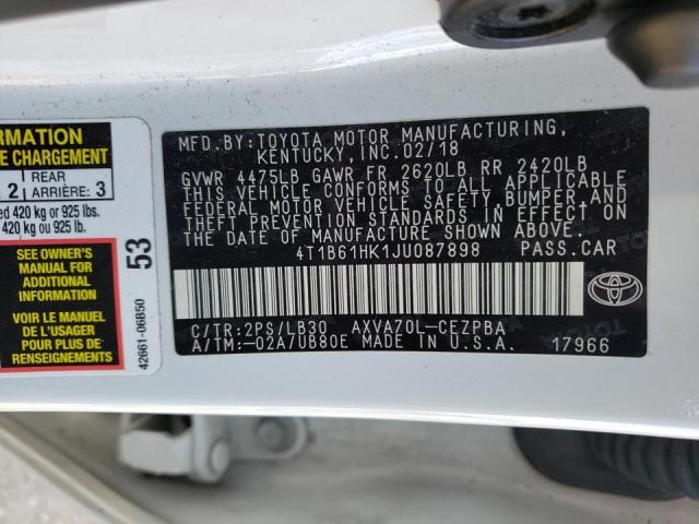 2018 TOYOTA CAMRY XSE - 4T1B61HK1JU087898