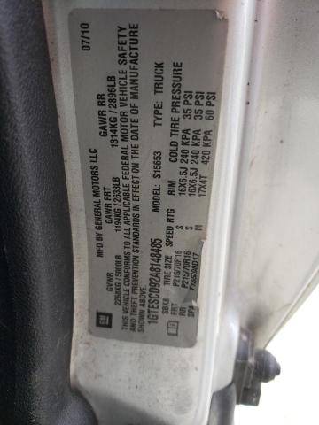 2010 GMC CANYON SLE 1GTESCD92A8148485