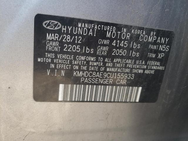 2012 HYUNDAI ELANTRA TO KMHDC8AE9CU155933