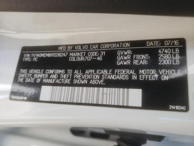 2017 VOLVO V60 T5 PLA YV140MEM6H1338247
