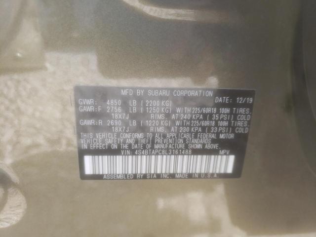 2020 SUBARU OUTBACK TO 4S4BTAPC8L3161488