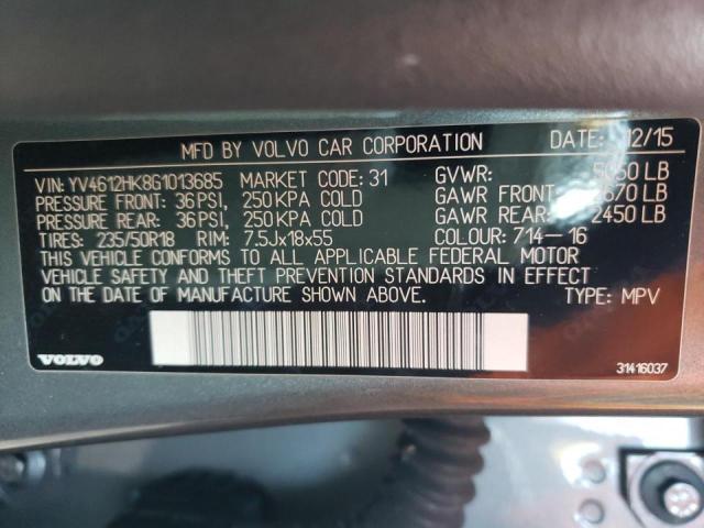 2016 VOLVO V60 CROSS YV4612HK8G1013685