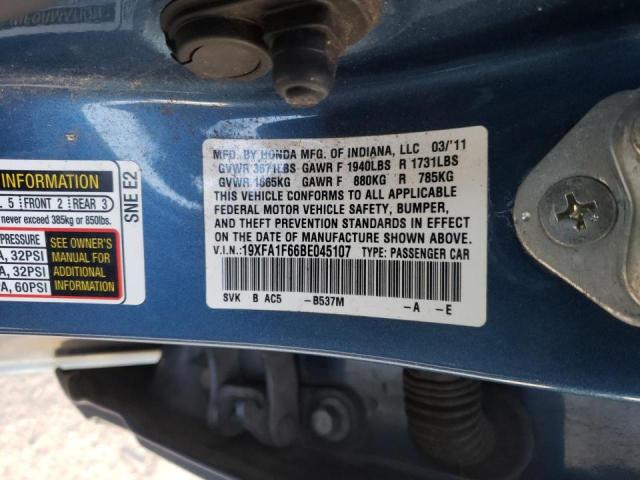 2011 HONDA CIVIC LX-S 19XFA1F66BE045107
