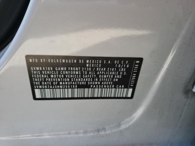 2017 VOLKSWAGEN JETTA SE - 3VWDB7AJ3HM255159