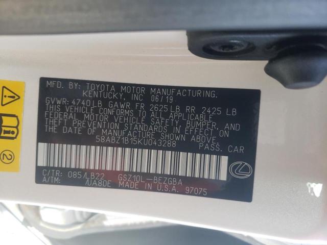 2019 LEXUS ES 350 58ABZ1B15KU043288