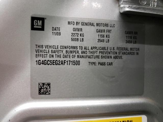 2010 BUICK LACROSSE C 1G4GC5EG2AF171500