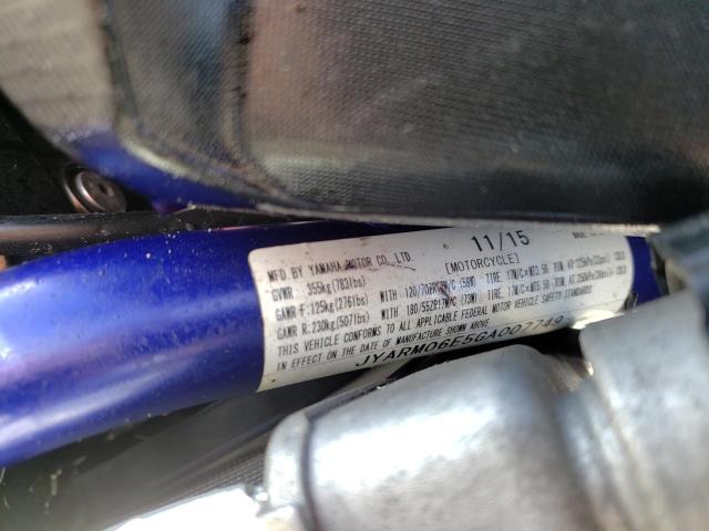 2016 YAMAHA FZ07 JYARM06E5GA007749