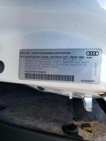 2017 AUDI TT TRUC5AFV0H1008229