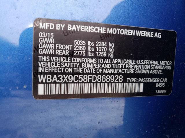 2015 BMW 335 XIGT WBA3X9C58FD868928