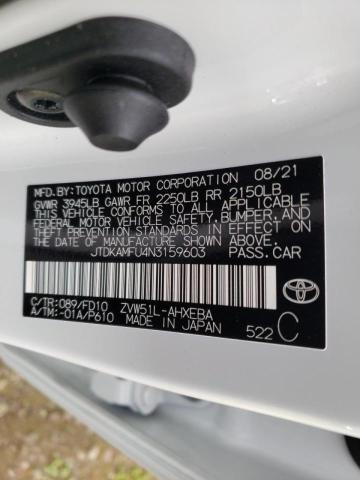 2022 TOYOTA PRIUS NIGH JTDKAMFU4N3159603