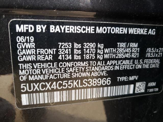 VIN 5UXCX4C55KLS38966 2019 BMW X7, Xdrive50I no.10