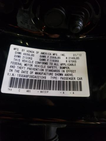 2012 ACURA TL 19UUA8F56CA021046