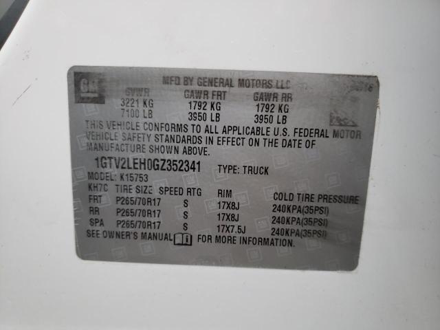 2016 GMC SIERRA K15 1GTV2LEH0GZ352341