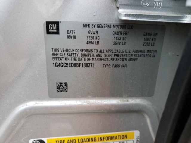 2011 BUICK LACROSSE C 1G4GC5ED8BF180371