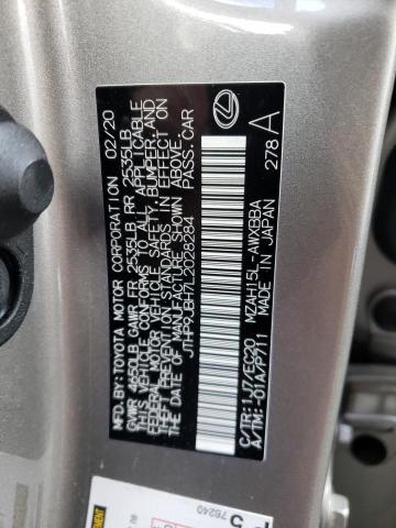 2020 LEXUS UX 250H JTHP9JBH7L2028284