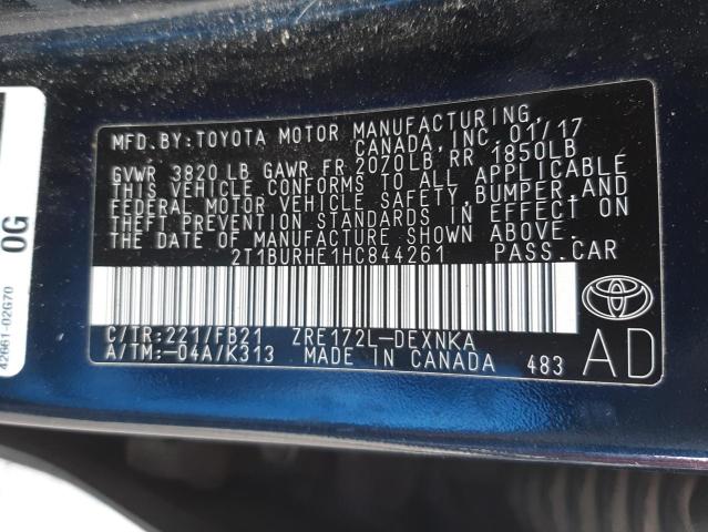 2017 TOYOTA CAROLLA 2T1BURHE1HC844261