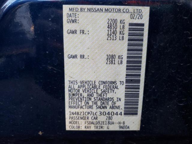 2020 NISSAN LEAF SV PL 1N4BZ1CP7LC304044