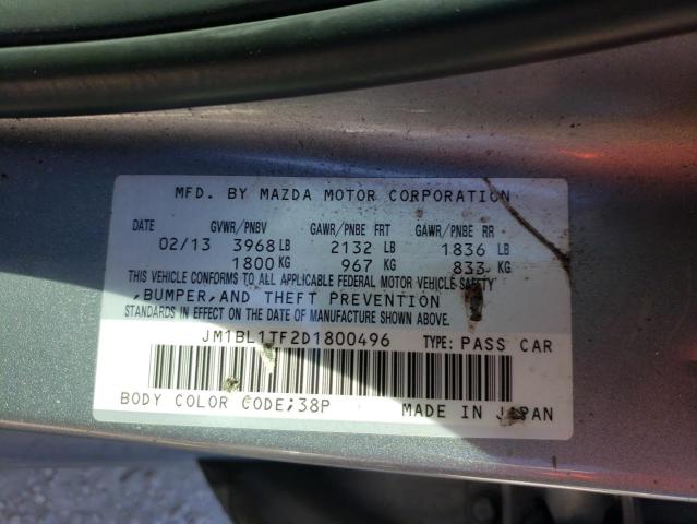 JM1BL1TF2D1800496 Mazda 3 I 2013. Фото: 9