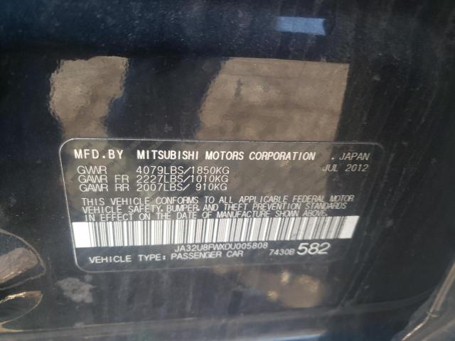 2013 MITSUBISHI LANCER GT JA32U8FWXDU005808
