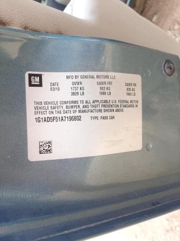 2010 CHEVROLET COBALT 1LT 1G1AD5F51A7196802