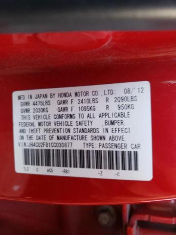 2012 ACURA TSX SE JH4CU2F81CC030877