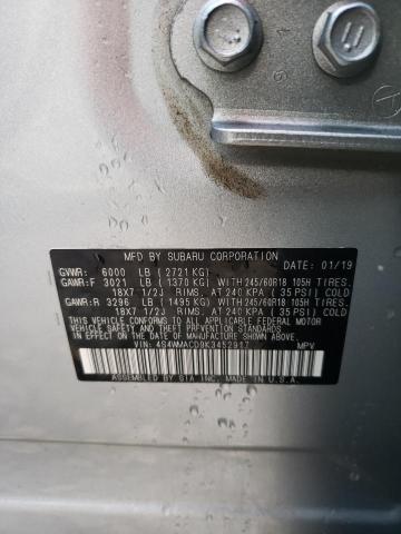 2019 SUBARU ASCENT PRE 4S4WMACD9K3452917