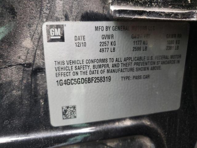 2011 BUICK LACROSSE C 1G4GC5GD6BF258319