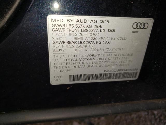 2016 AUDI SQ5 PREMIU WA1CCAFP5GA004669