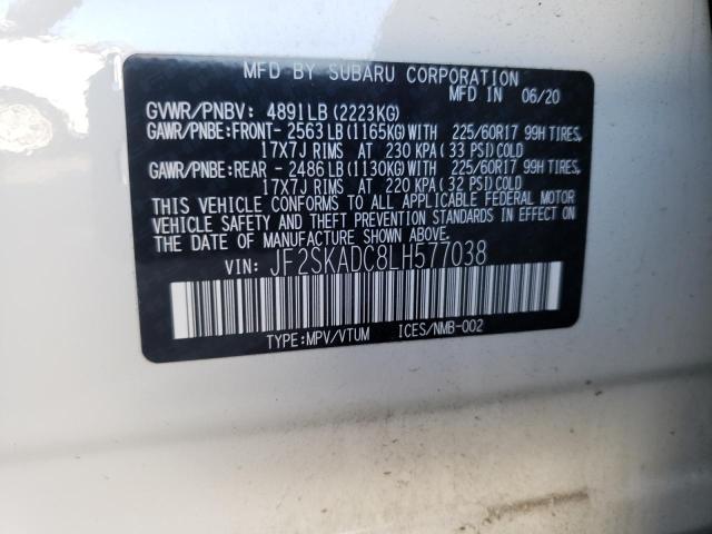 2020 SUBARU FORESTER JF2SKADC8LH577038