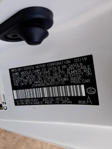 2019 LEXUS RC 300 JTHHA5BCXK5010110