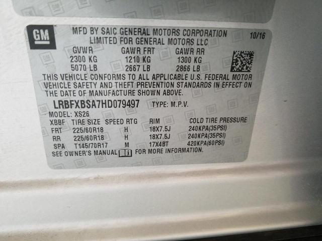 2017 BUICK ENVISION E LRBFXBSA7HD079497