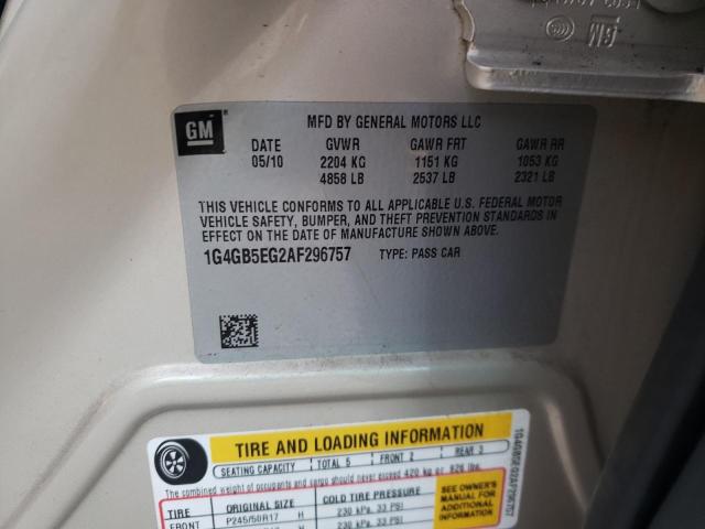 2010 BUICK LACROSSE C 1G4GB5EG2AF296757