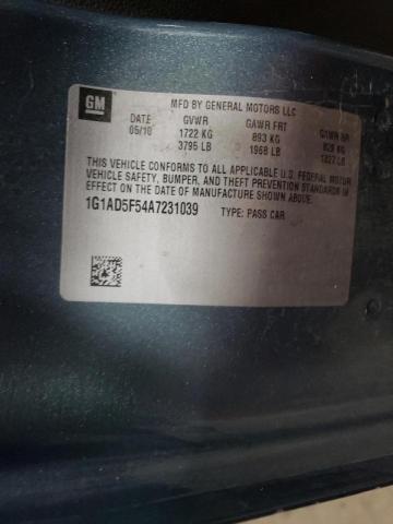 2010 CHEVROLET COBALT 1LT 1G1AD5F54A7231039