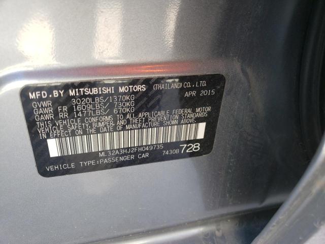 2015 MITSUBISHI MIRAGE DE ML32A3HJ2FH049735
