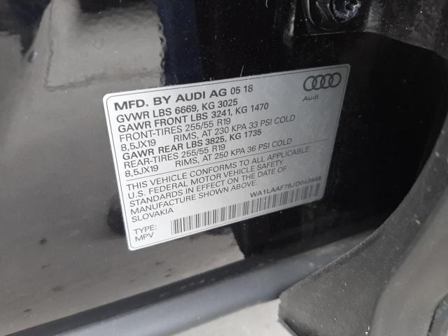 VIN WA1LAAF78JD043848 2018 Audi Q7, Premium Plus no.10