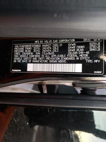 2015 VOLVO XC60 T5 PL YV4612RM3F2709850